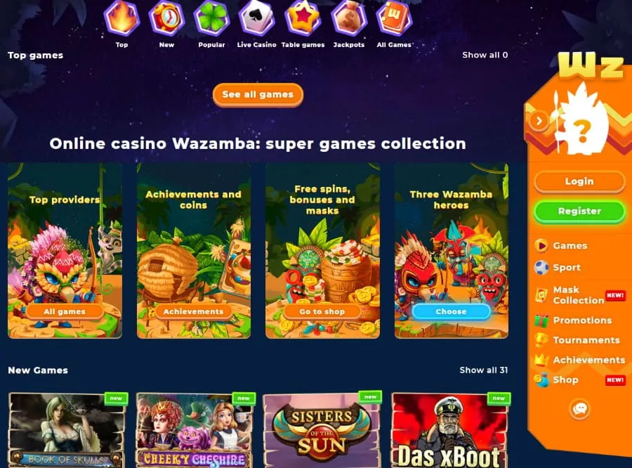 Wazamba igre