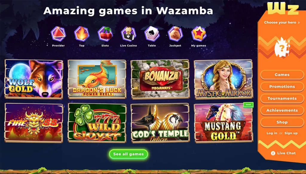 Wazamba kazino